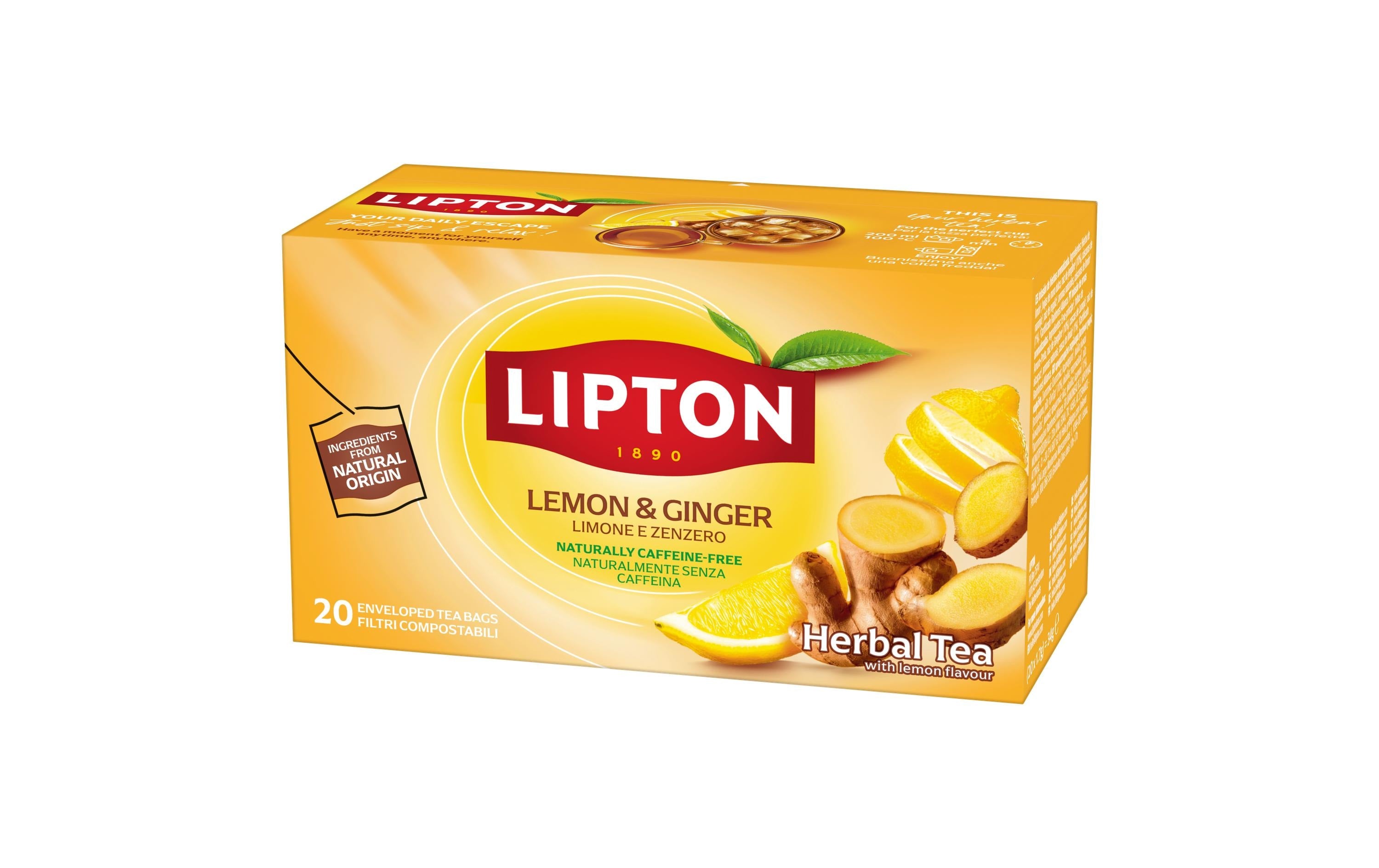 Lipton Teebeutel Lemon Ginger Refresh