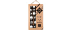 H&J Weihnachtskugeln Frosty Silver, 54 Stk