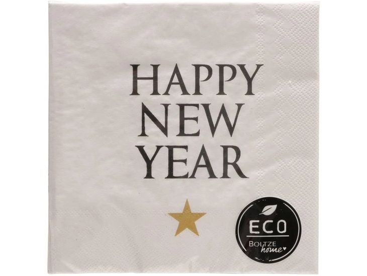 Boltze | Servietten Silvester Cheers | Grösse: 16.5 x 16.5 cm, 20 Stück