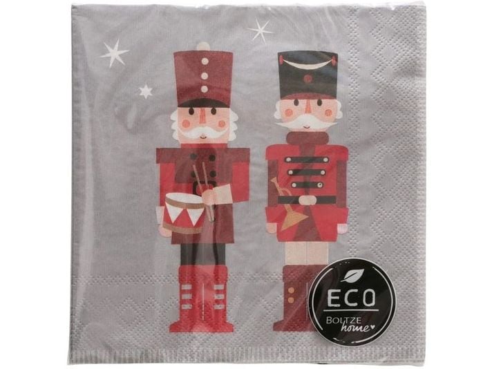 Boltze | Servietten Nutcracker | Grösse: 16.5 x 16.5 cm, 20 Stück