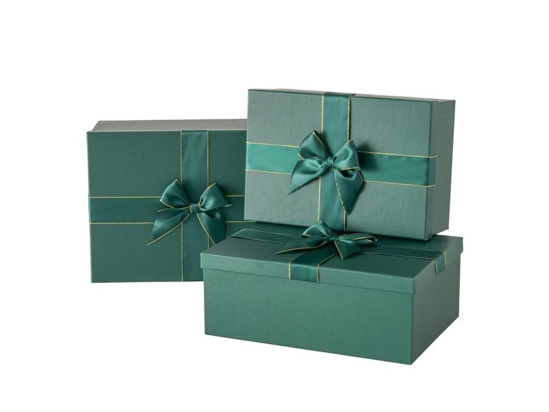 Boltze | Geschenkboxen Ribbella | 3-teilig, Grün
