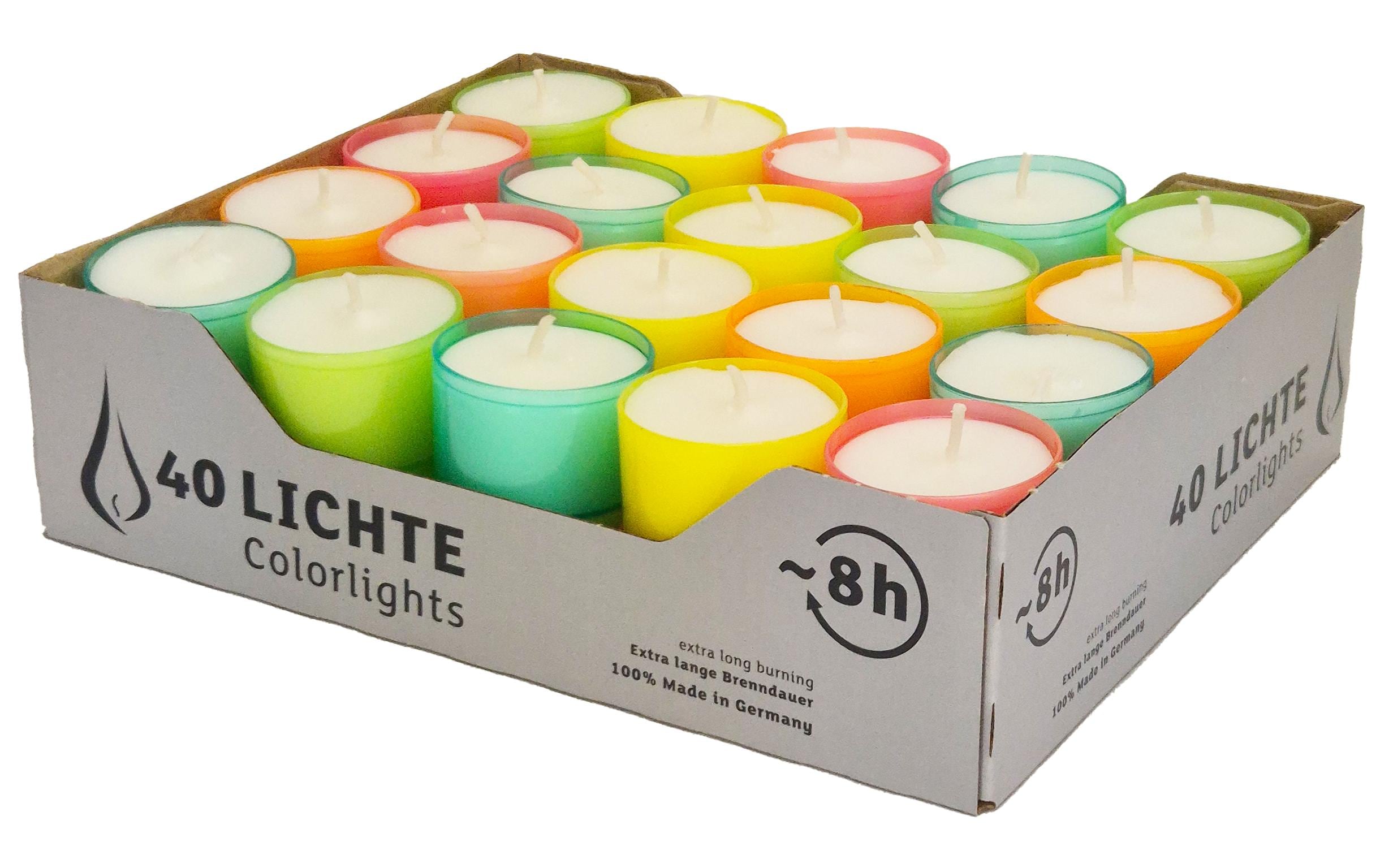 WenzelTeelichter bunteHülle,40Stk