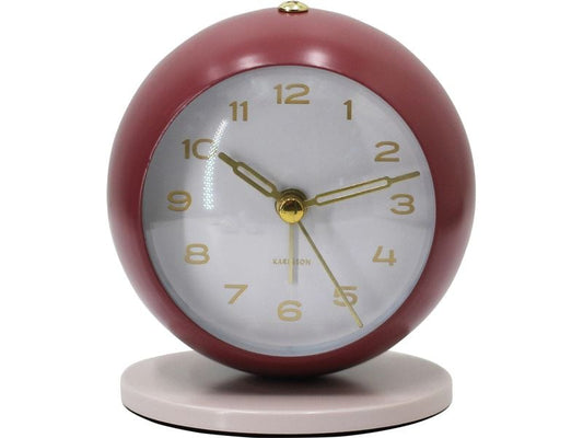 KARLSSON | Wecker Reina | Burgundy red with warm grey