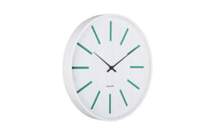 KARLSSON | Wanduhr Arruga Retro | 40 cm, White with retro green