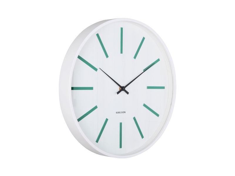 KARLSSON | Wanduhr Arruga Retro | 40 cm, White with retro green