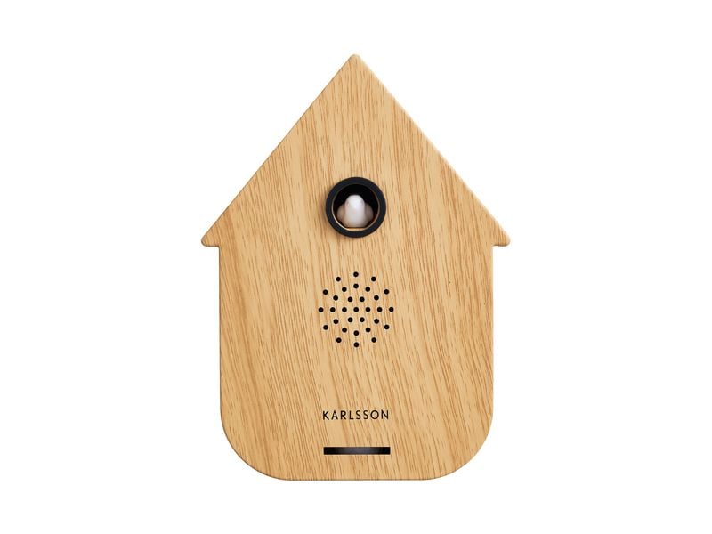 KARLSSON | Modern Cuckoo | 11.5 x 7.5 x 5 cm, Exkl. 2 x AA, Light wood