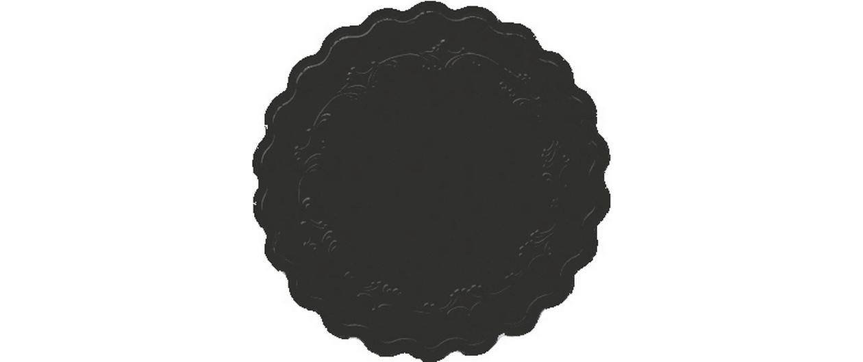 Duni Untersetzer Rund 9cm Romance schwarz