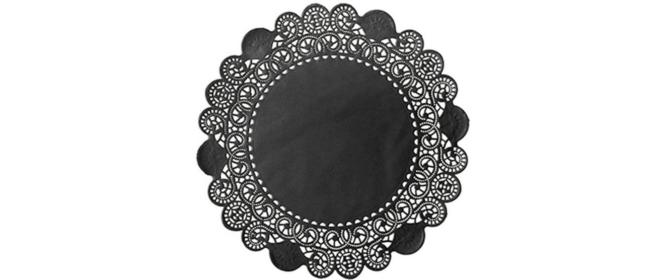 Duni Tortenspitzen Rund 30cm schwarz