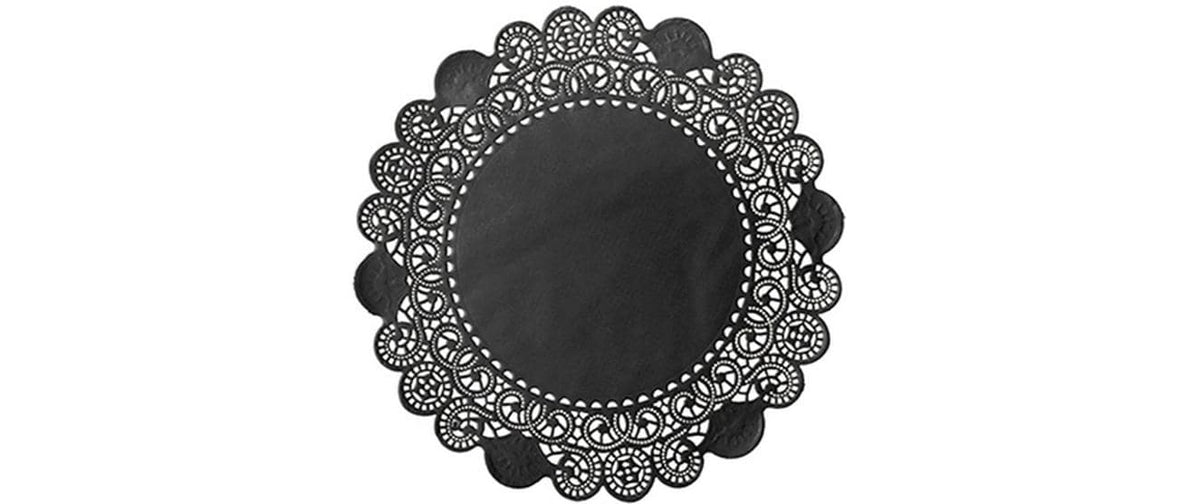 Duni Tortenspitzen Rund 30cm schwarz