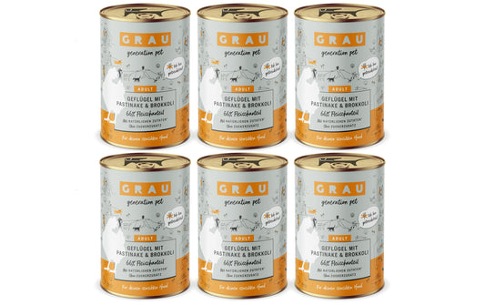 Grau Dog Geflügel,Pastinake+Brokkoli KIT