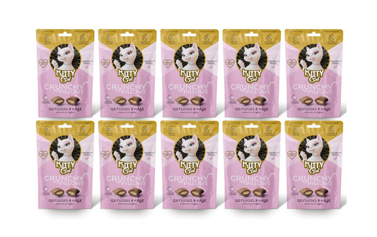 KITTY Cat | KittyCat Crunchy Pillows Geflügel, Käse KIT | 10x60 g