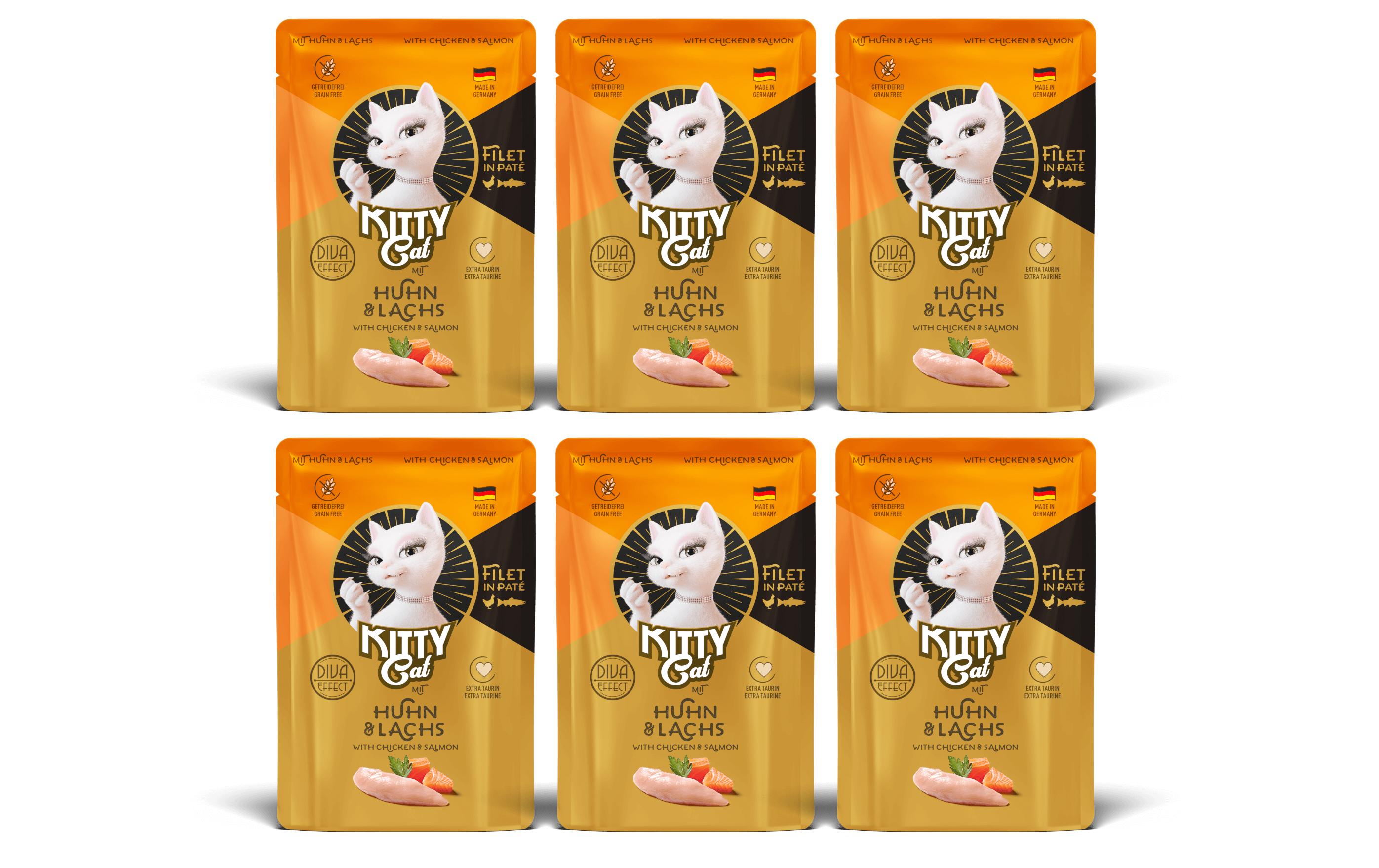 KittyCat Filét Paté Pouch Huhn, Lachs KIT