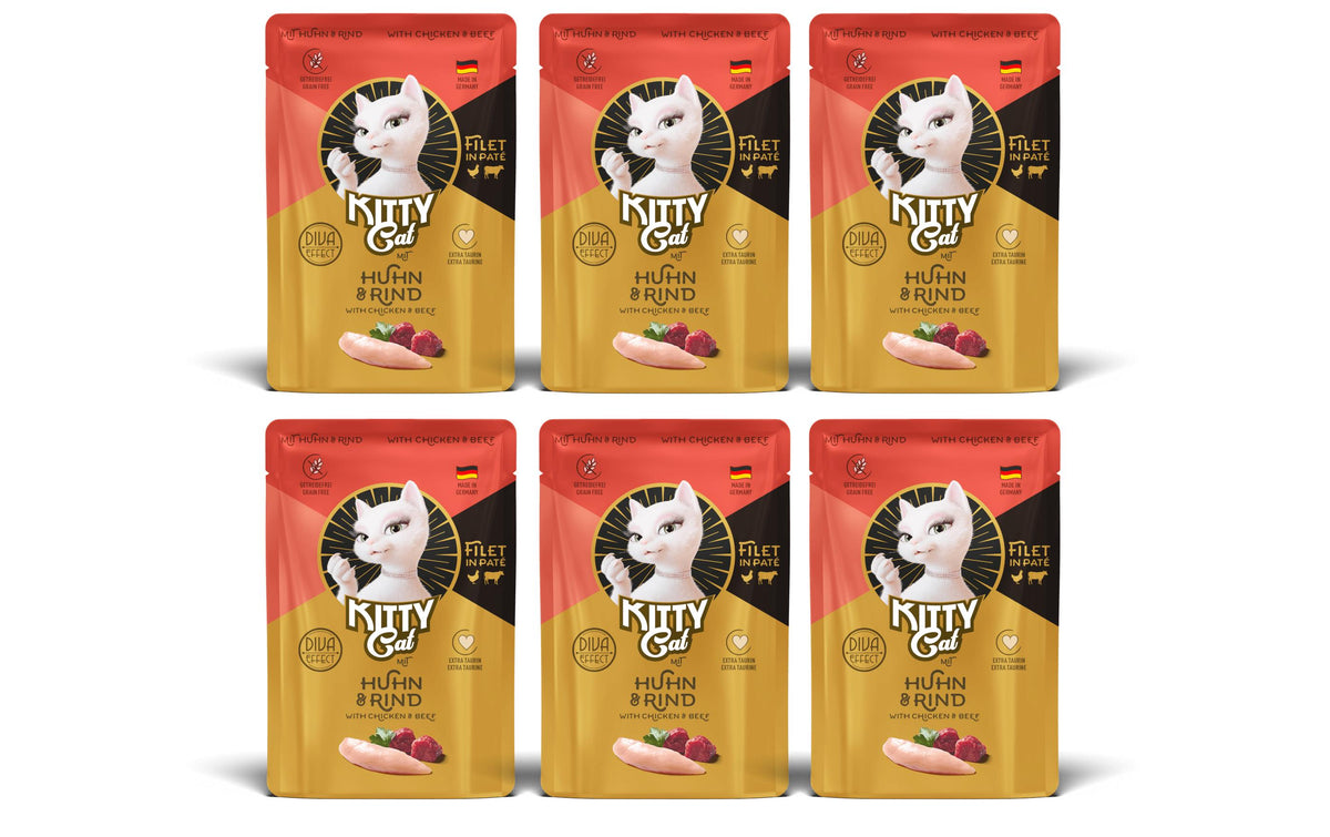 KittyCat Filét Paté Pouch Huhn, Rind KIT
