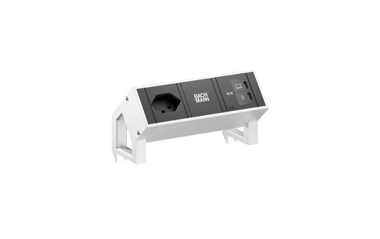 DESK2 1xT13 1xUSB C/C 65W 0,2m INOX