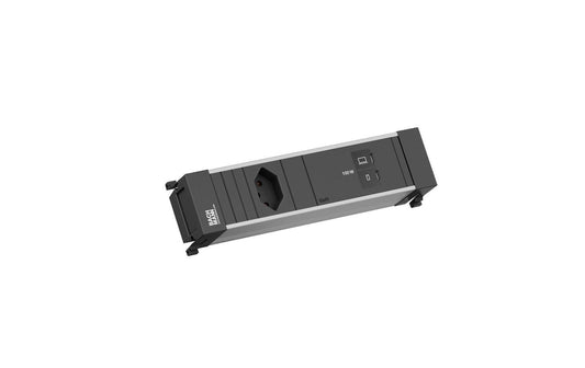 POWER FRAME S 1xT13 1xUSB C/C 100W 0,2m