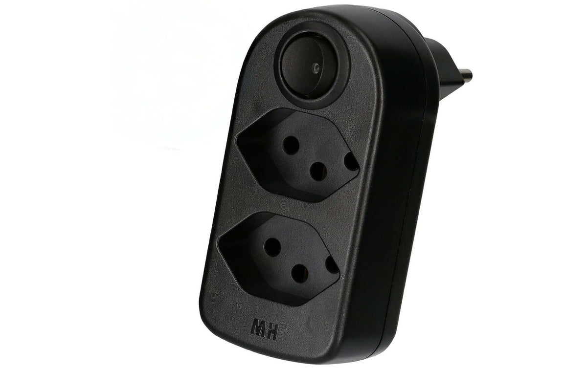 Abzweigstecker ADAPT 2xT13 schwarz