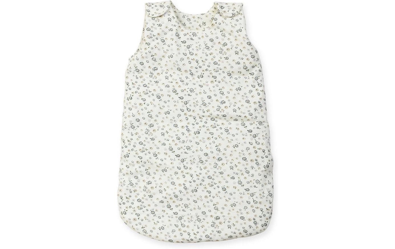 Puppenschlafsack Blümchen blau