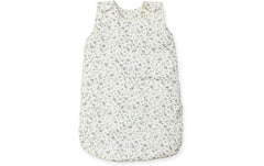 Puppenschlafsack Blümchen blau
