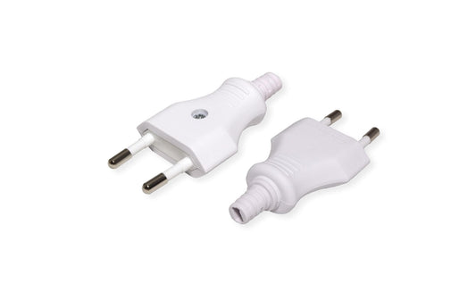 Bachmann | Euroflachstecker 2,5A / 250V weiss | mit Schraubanschluss