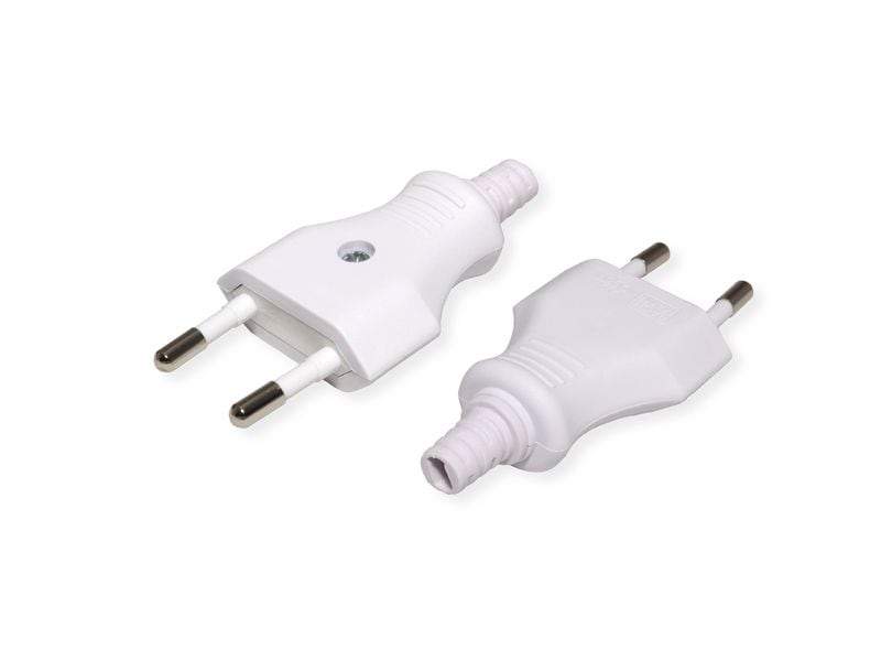 Bachmann | Euroflachstecker 2,5A / 250V weiss | mit Schraubanschluss