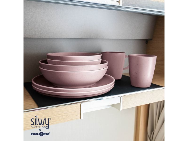 Silwy | Magnet-Kunststoff-Geschirrset | DOLOMIT ROSE