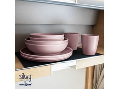 Silwy | Magnet-Kunststoff-Geschirrset | DOLOMIT ROSE