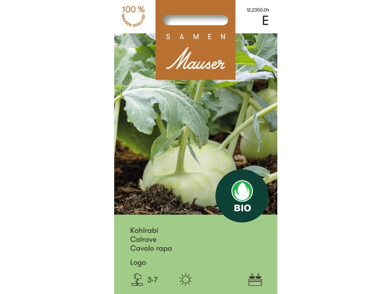 Samen Mauser | Kohlrabi Logo | Aus kontr. biol. Anbau Knospe