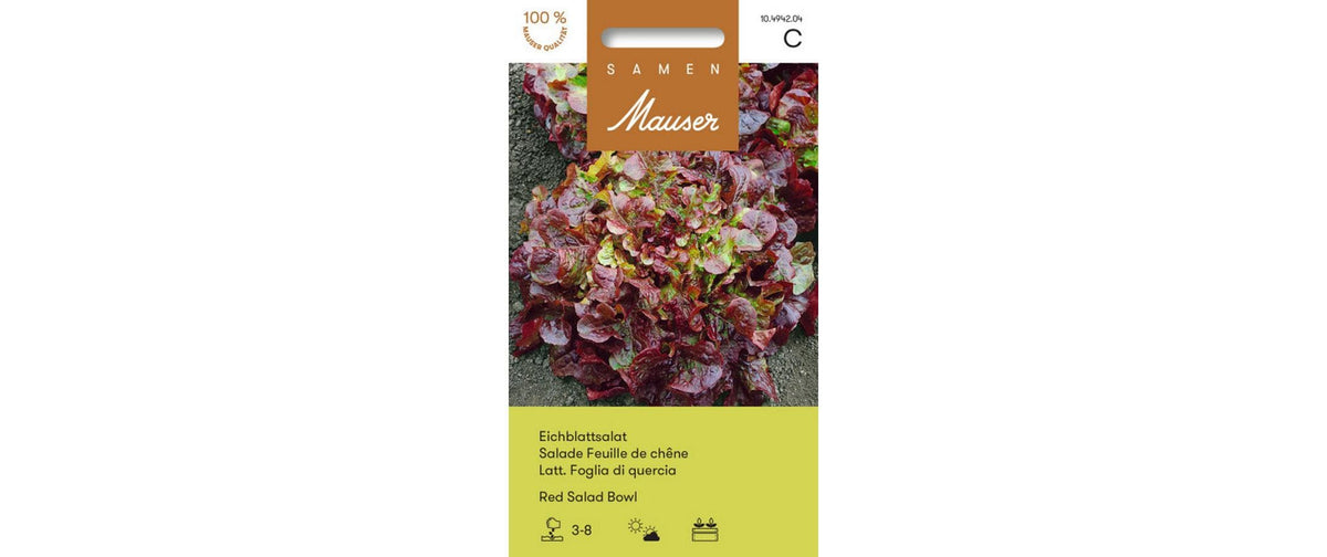 Eichblattsalat Red Salad Bowl