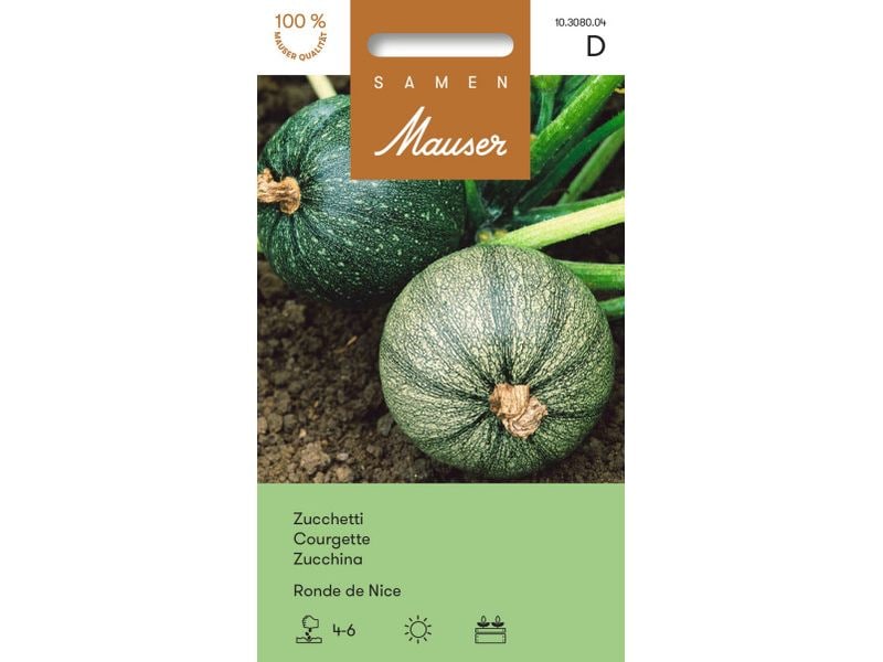Samen Mauser | Zucchetti Ronde de Nice | Cucurbita pepo