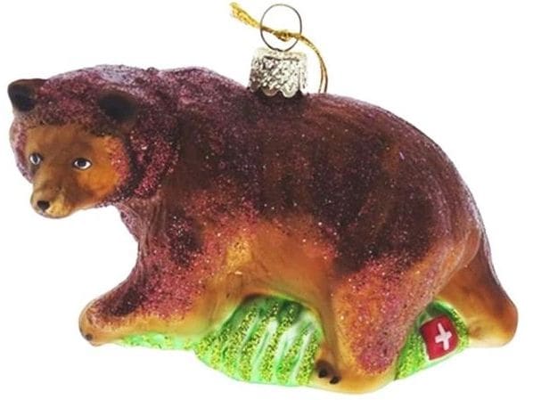 creanorm | CN Weihnachtskugel Braunbär | Glas