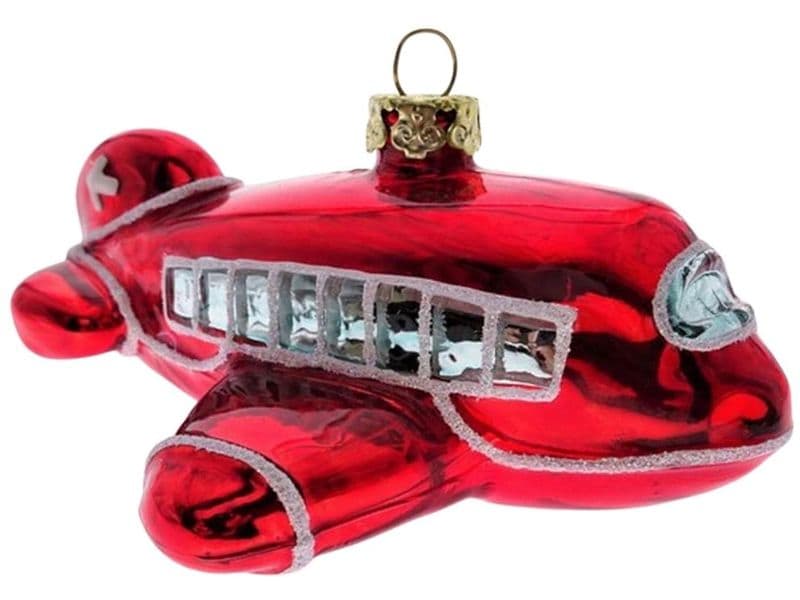 creanorm | CN Weihnachtskugel Flieger mit CH Kreuz | Glas