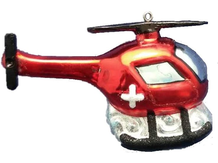 creanorm | CN Weihnachtskugel Helikopter | Glas