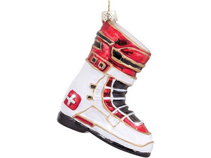 creanorm | CN Weihnachtskugel Skischuh rot | Glas