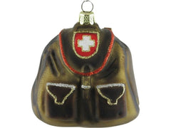 creanorm | CN Weihnachtskugel Rucksack mit CH-Kreuz | Glas