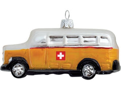 creanorm | CN Weihnachtskugel Postauto mit CH-Kreuz | Glas