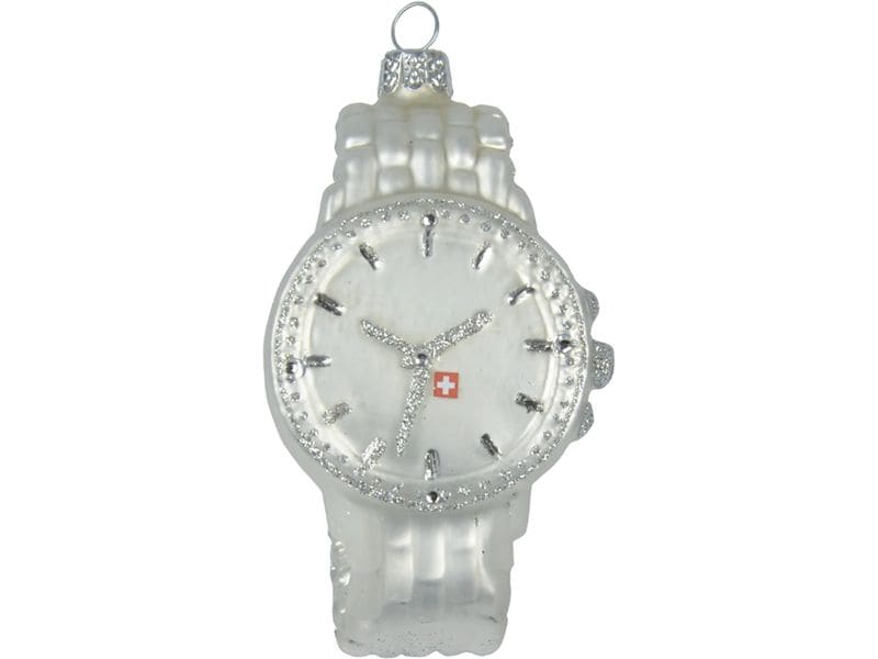 creanorm | CN Weihnachtskugel Armbanduhr silber | Glas