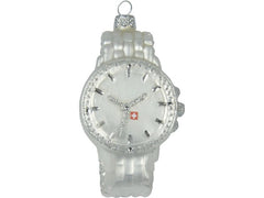 creanorm | CN Weihnachtskugel Armbanduhr silber | Glas