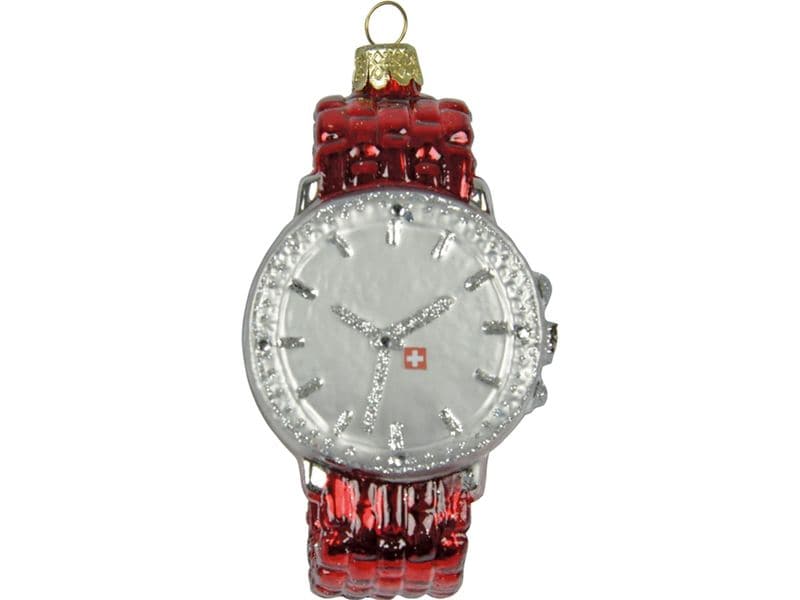 creanorm | CN Weihnachtskugel Armbanduhr rot | Glas