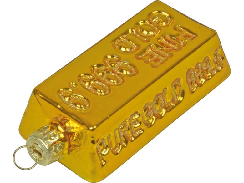creanorm | CN Weihnachtskugel Goldbarren | Glas