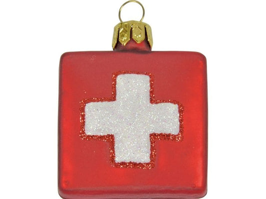 creanorm | CN Weihnachtskugel Schweizerkreuz | Glas