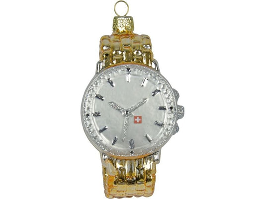 creanorm | CN Weihnachtskugel Armbanduhr gold | Glas