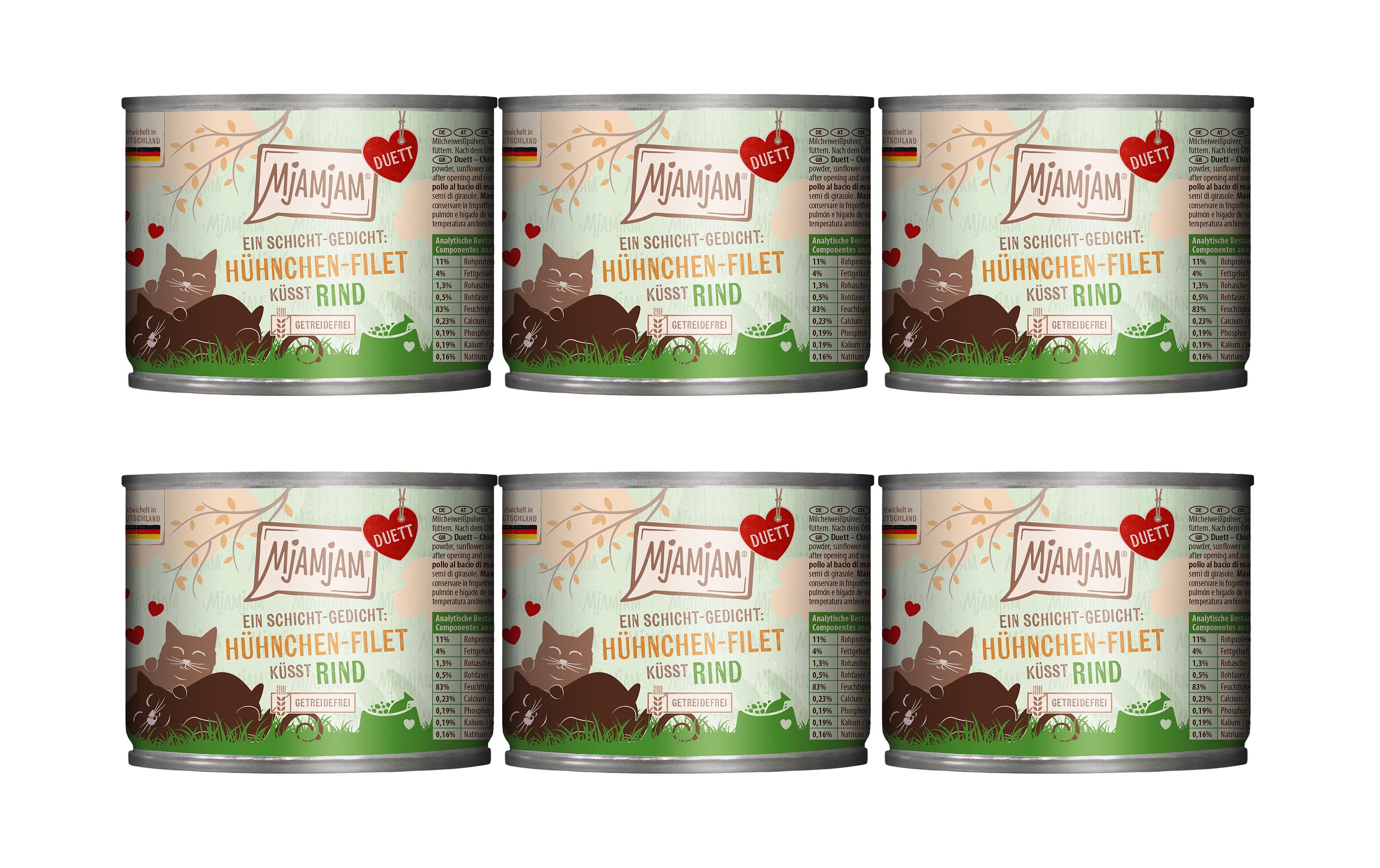 Mjamjam Cat Duett Hühnchen-Filet Rind KIT