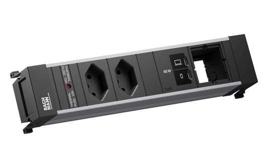 POWER FRAME M 2xT13 1xUSB C/C 65W CM 0,2m