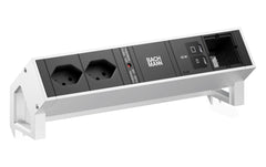 Bachmann | DESK2 2xT13 1xUSB C/C 45W 1xCM 0,2m INOX | 0.2 m, 45 W