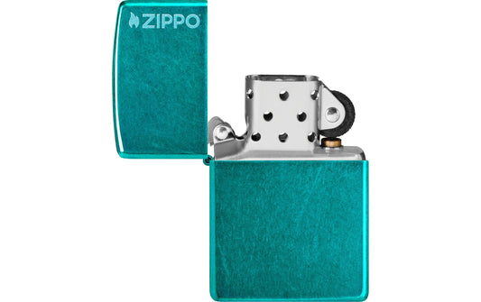 ZIPPO | 24004ZL Candy Teal with Zippo Logo | Zippo Candy Teal with Logo