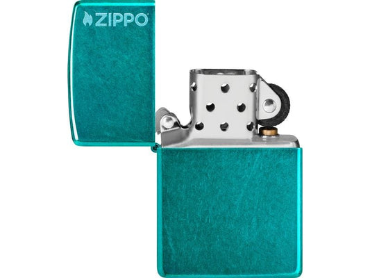 ZIPPO | 24004ZL Candy Teal with Zippo Logo | Zippo Candy Teal with Logo