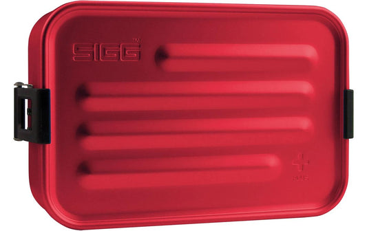 SIGG | Lunchbox Metal Plus, 0.8L | Red,Aluminium,6.3x19.2x11.8cm (HxLxB)