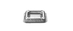 Webstar | Aschenbecher Alu 4-eckig 100 Stk | silber 10.1 x 10.1x 1.9 cm