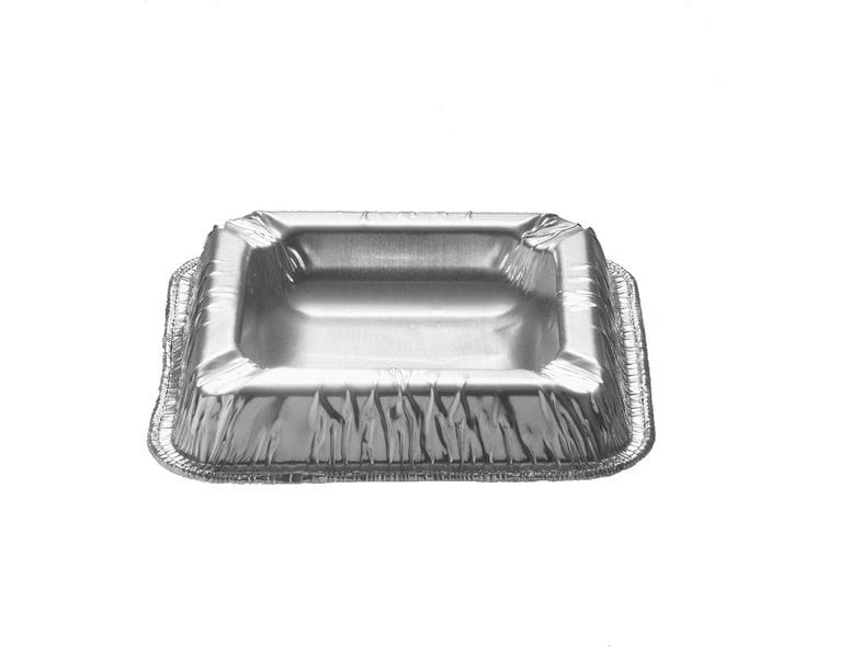 Webstar | Aschenbecher Alu 4-eckig 100 Stk | silber 10.1 x 10.1x 1.9 cm