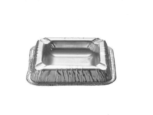 Webstar | Aschenbecher Alu 4-eckig 100 Stk | silber 10.1 x 10.1x 1.9 cm